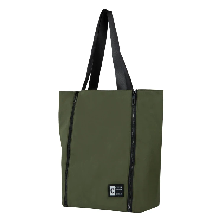 tote bag shoulder bag-olive-front tote bag shoulder bag-olive-front